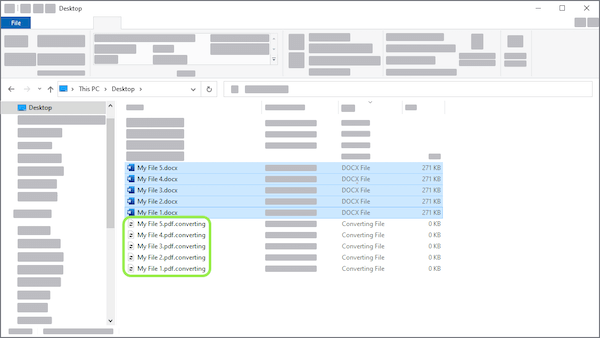 Multiple files converting screenshot