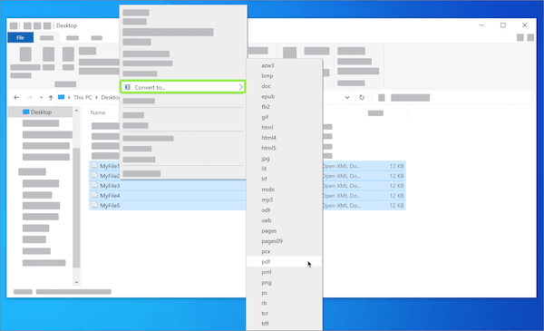 How to convert multiple files screenshot